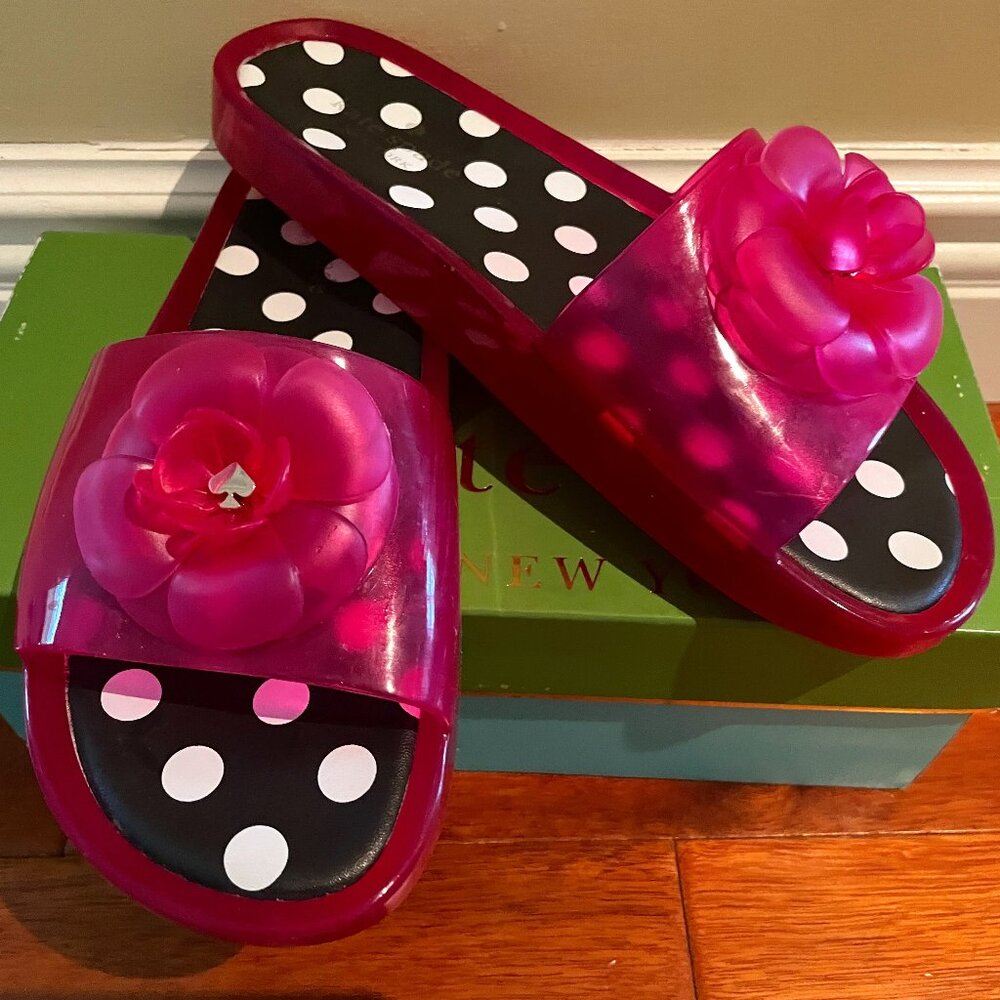 Kate Spade Pink Jelly Slides - Sz 10